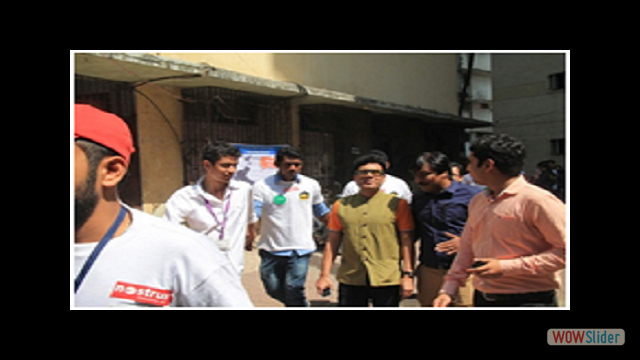 Gautam Garry Guptaa arriving & departure at the National College and being escorted by the students & accompanied by Senior Professors & co-ordinator.